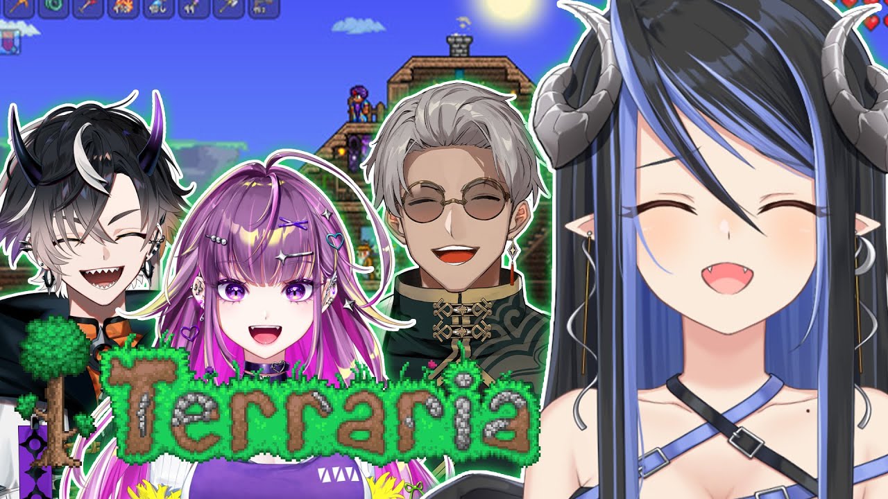 【テラリア】珍しいメンツとまったり会🌳みんな悪役っぽくない？【蛇宵ティア アルランディス 羽流鷲りりり 鬼ヶ谷テン / ななしいんく】