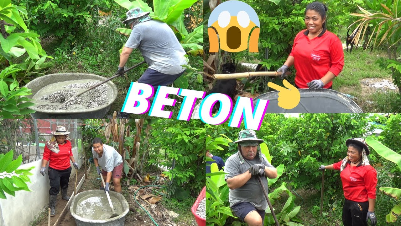 Thailand Ausgewandert.Wir machen Beton bis zum Abwinken. Dann kommt das Gewitter, war alles umsonst?