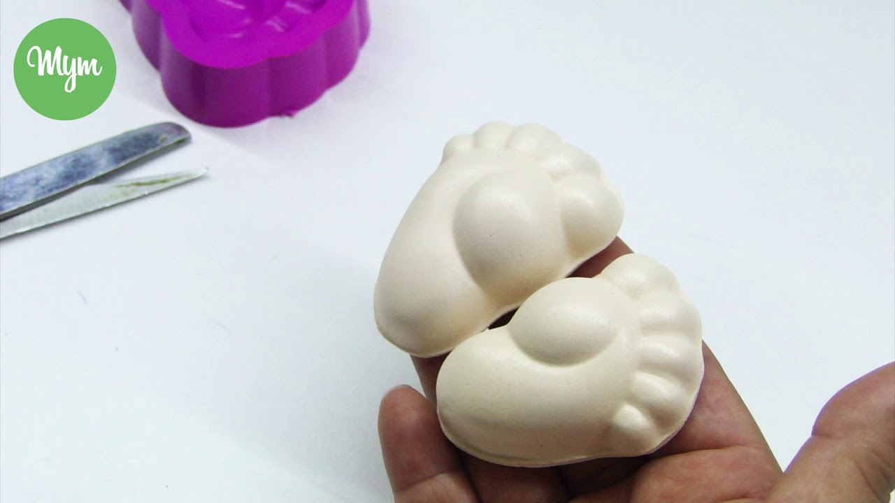 Piecitos de Foamy - Dulcero Bautizo o Regalo ¡Fácil de hacer!