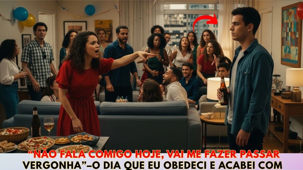 Minha namorada me avisou na porta“Não fale comigo hoje à noite  Você vai me envergonhar ”Eu não