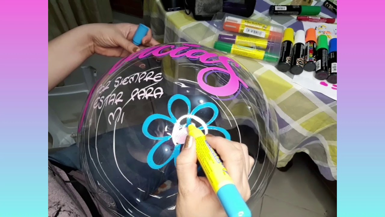 DECORANDO GLOBOS CON MARCADORES DE VINILO ARTLINE