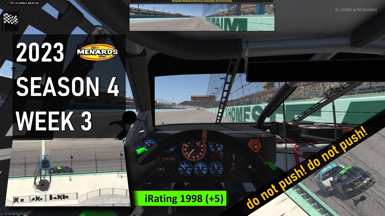 Slippery #topsplit at Miami #topsplit ARCA iRacing Season 4 2023 Week 3