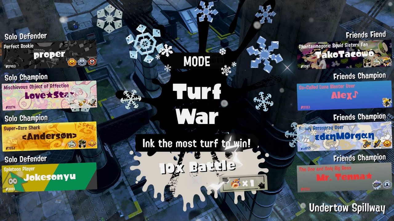 Splatfest #26 - Friends vs. Family vs. Solo (Frosty Fest 2026) 2, 10x Battles