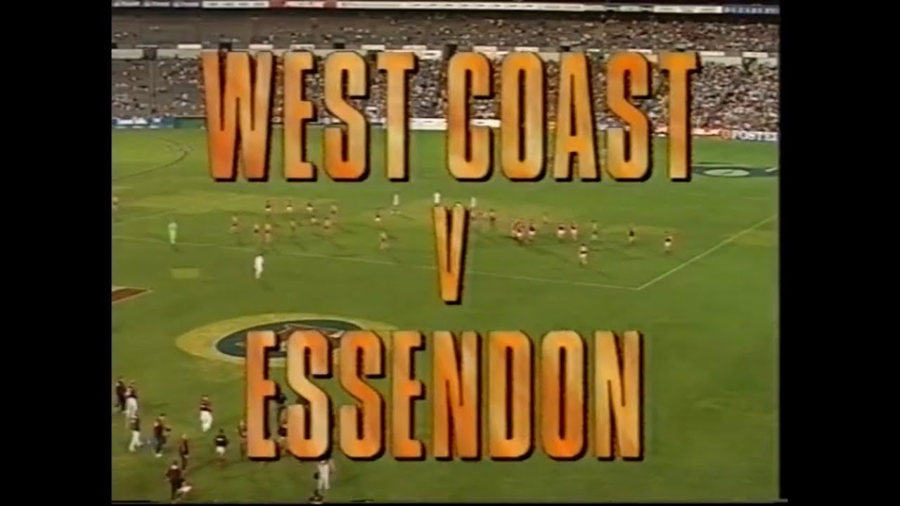 Channel Seven AFL Foster's Cup 1993 West Coast Eagles vs Essendon