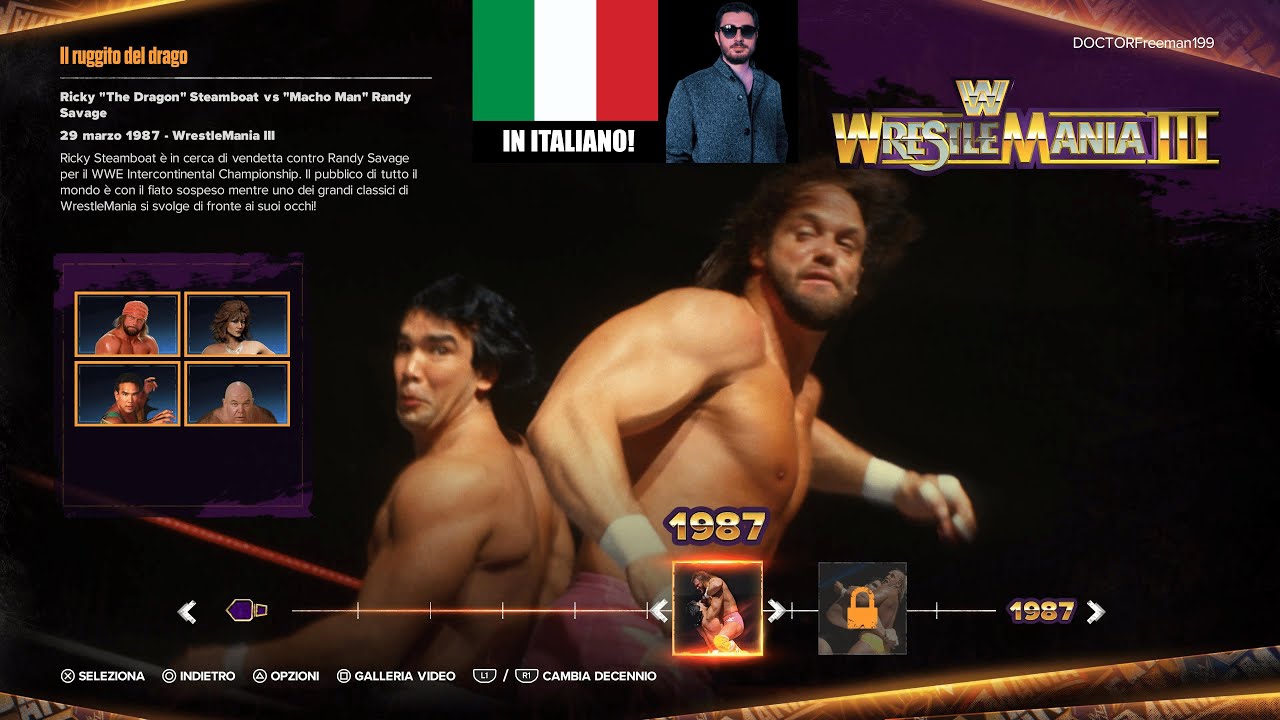 RICKY STEAMBOAT VS RANDY SAVAGE [WWE 2K24 SHOWCASE GAMEPLAY ITA PS5]