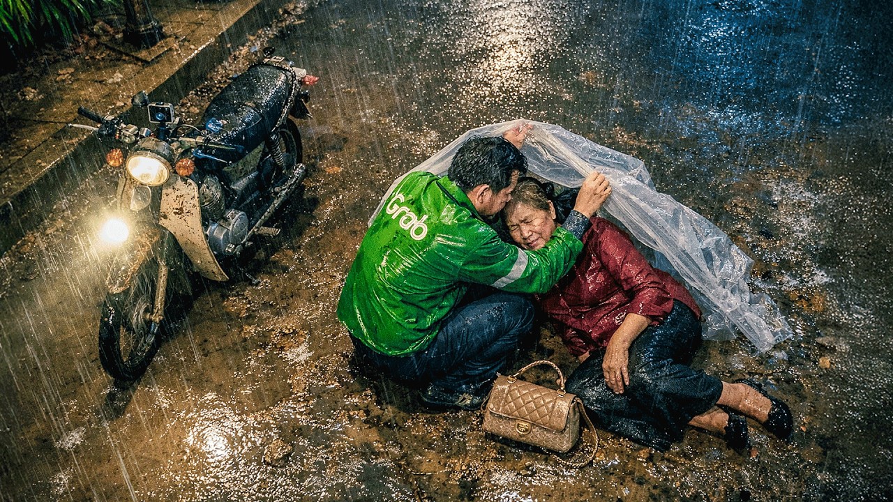 Tỷ Phú Bị Con Đuổi Khỏi Ô Tô Giữa Đêm Mưa Gió – Anh Xe Ôm Nghèo Cứu Và Hành Trình Tìm Lại Công Lý