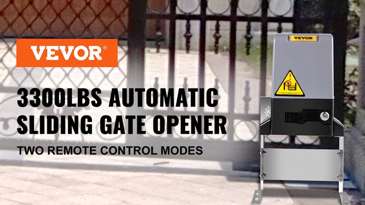 VEVOR Automatic Gate Opener 1300lbs, with Infrared Security Photocell Sensor with 2 Remote Controls
