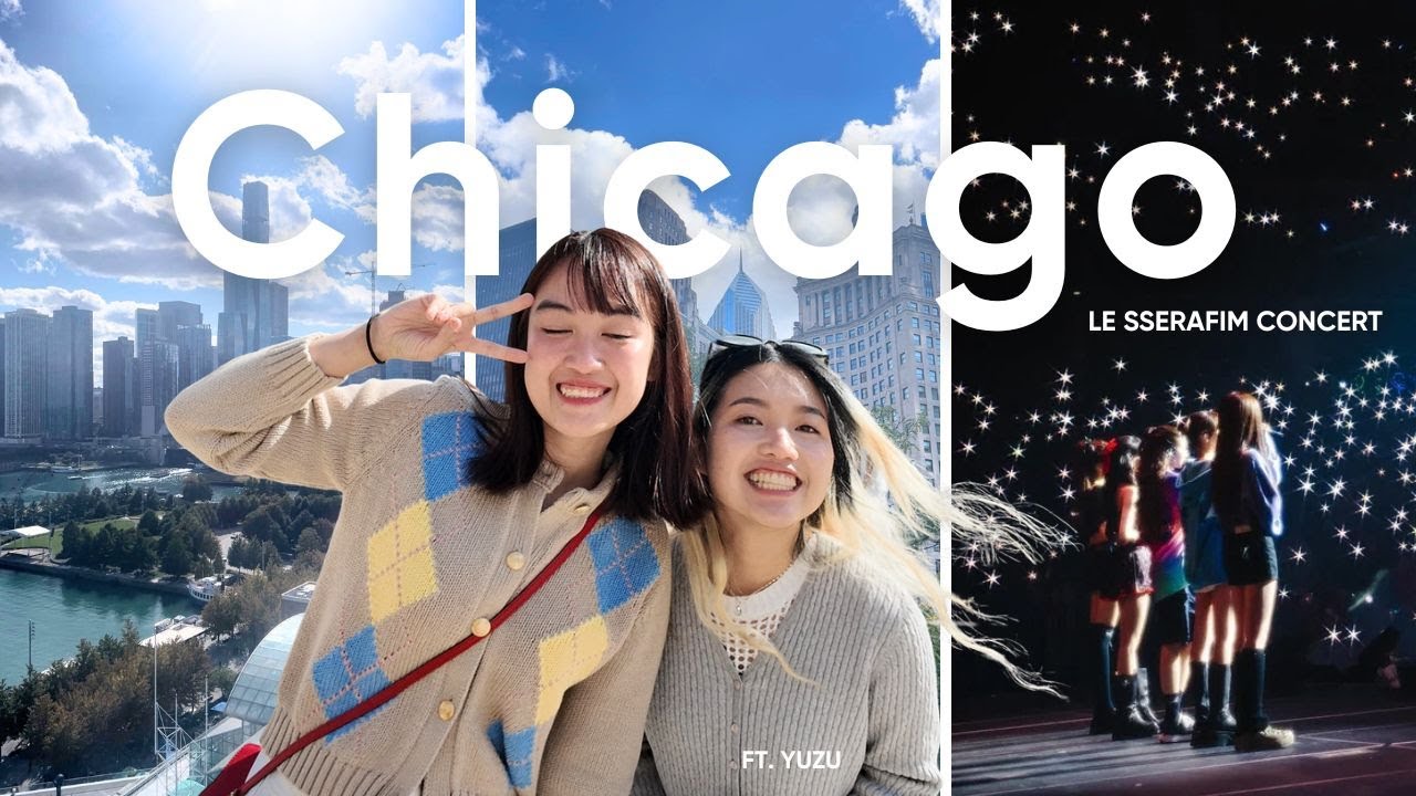 LE SSERAFIM in Chicago 🎶✨ | 3 Days of Travel, Food & K-Pop Fun #vlog #lesserafim ft. Yuzu