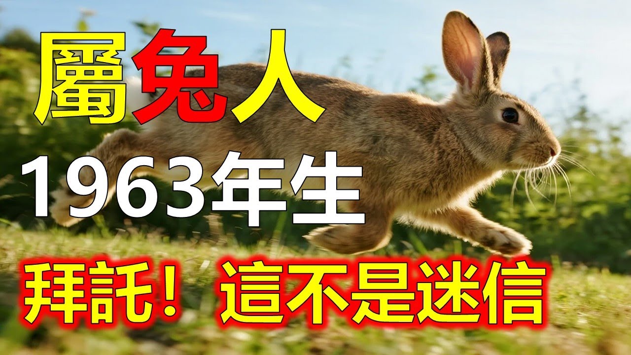 1963年屬兔人，2026年穿對這個顏色，財運真的差很多#2026兔#生肖兔#1963 兔
