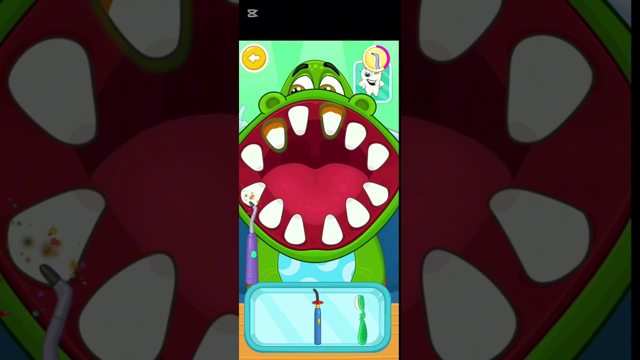 Ouch! Crocodile's tooth is so bad 😱🦷 But we fixed it &mdash; now he&rsquo;s smiling😄✨#fyp  #FunnyDentist 🐊💉