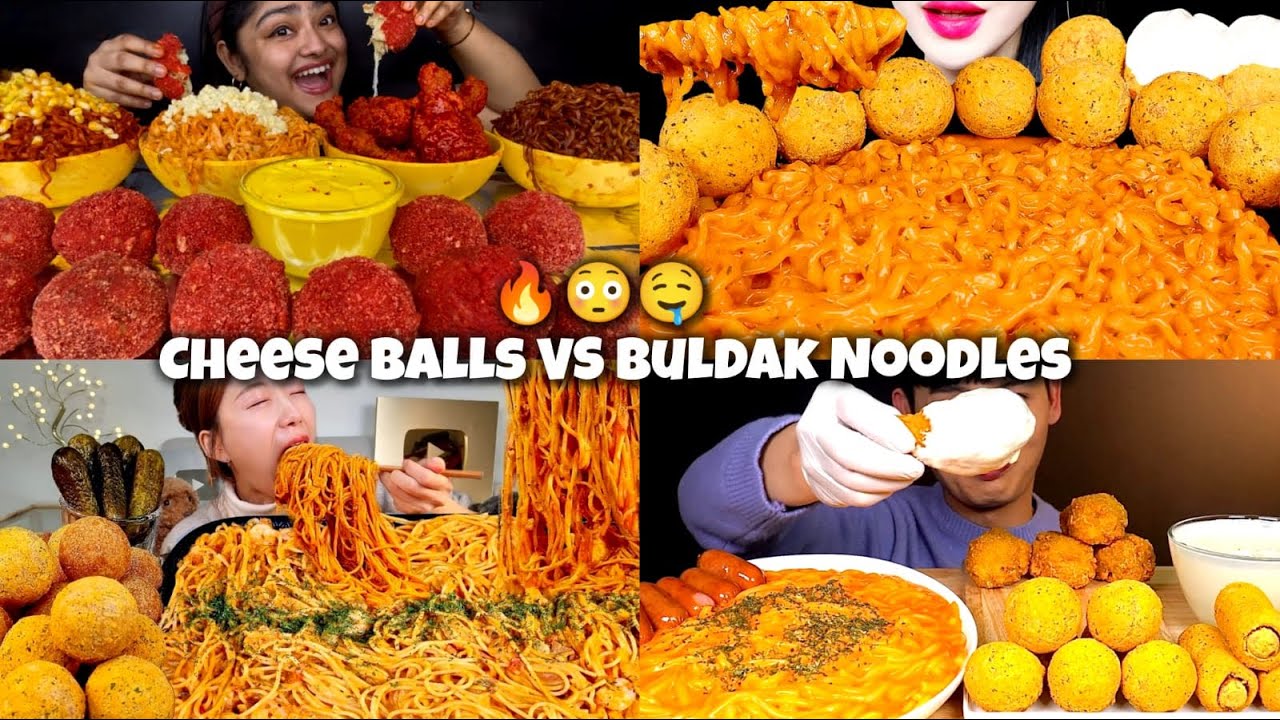 Extreme Cheese Balls & Spicy Buldak Noodle Challenge!😋🌶️ | Mukbang Compilation