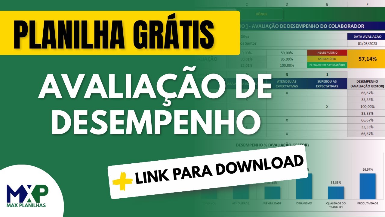 [EXCEL] Planilha Grátis de Avaliação de Desempenho no Excel | Max Planilhas
