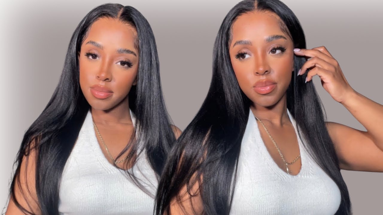 The Best Yaki Straight Glueless Wig! PRE EVERY THING Affordable Wig Review and Install ISEE Hair