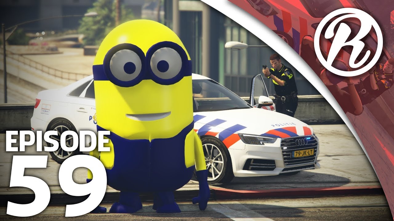 [GTA5] NEDERLANDSE POLITIE VS EEN MINION!! - Royalistiq | Politie en boefje #59