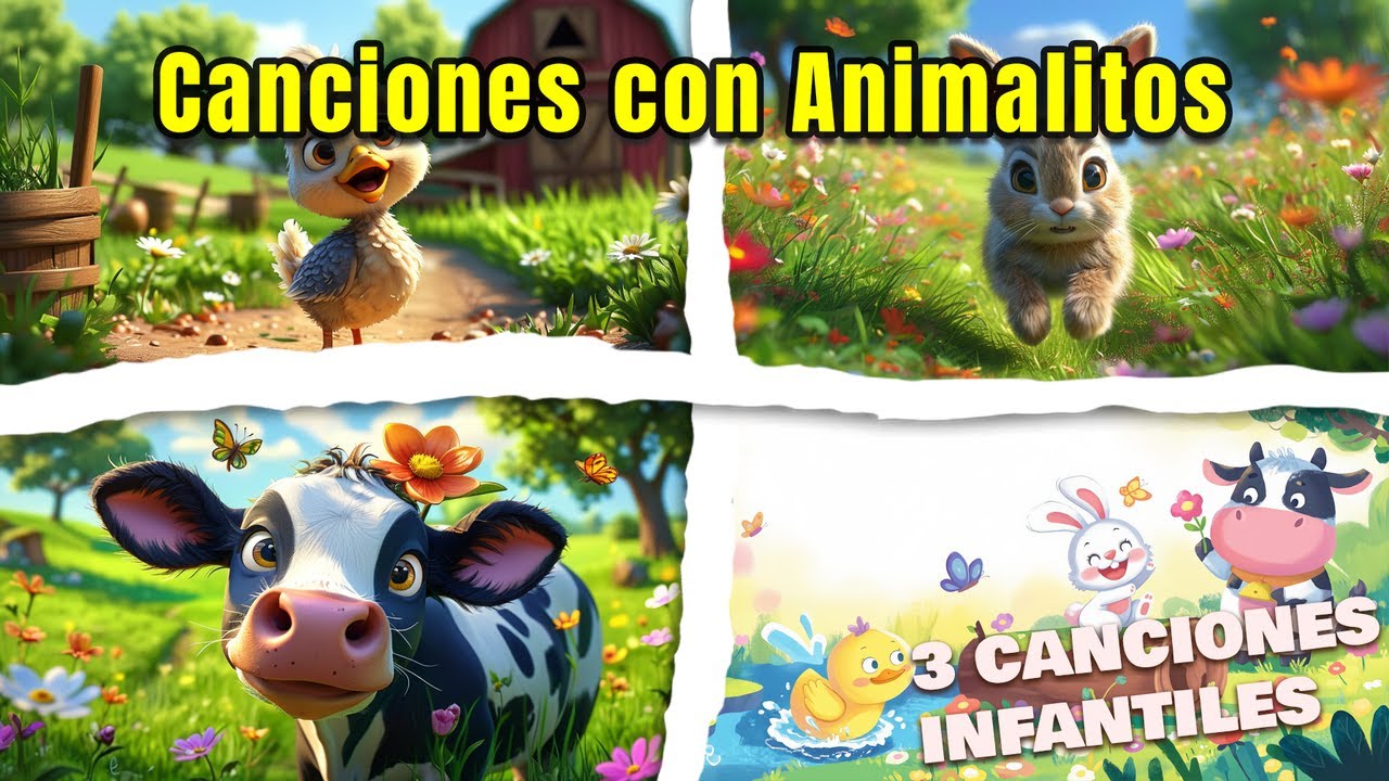Animalitos y su Viaje Musical 🚀🦓 | Tres Canciones Infantiles para Niños Aventureros