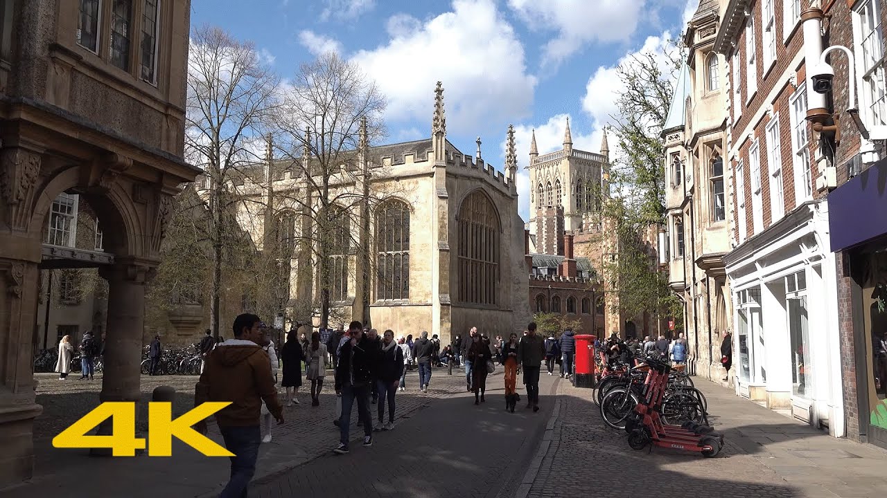 Cambridge Walk: City Centre【4K】