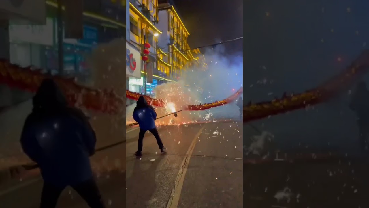 1724: Vibrant Celebration: Dragon Dance and Fireworks Illuminate China