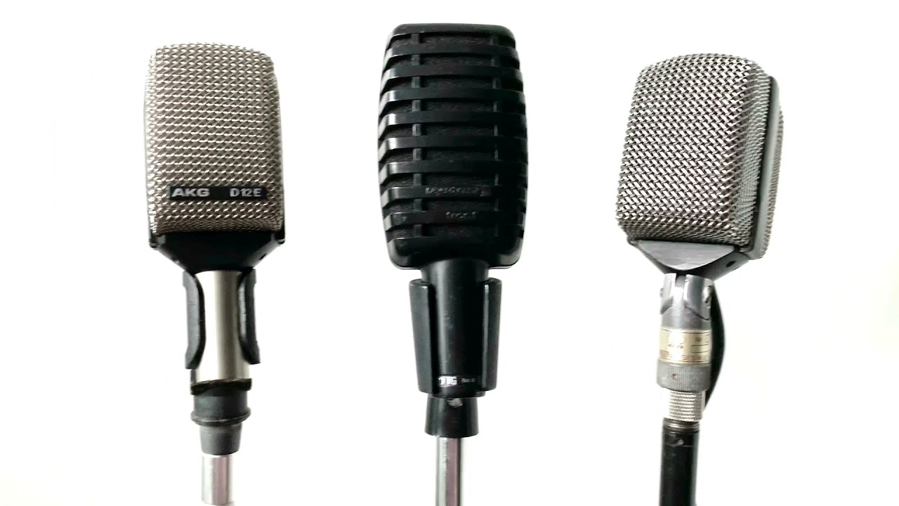Vintage Kick Drum Microphone Shootout (AKG D12, Beyerdynamic M380, Electro Voice RE20)