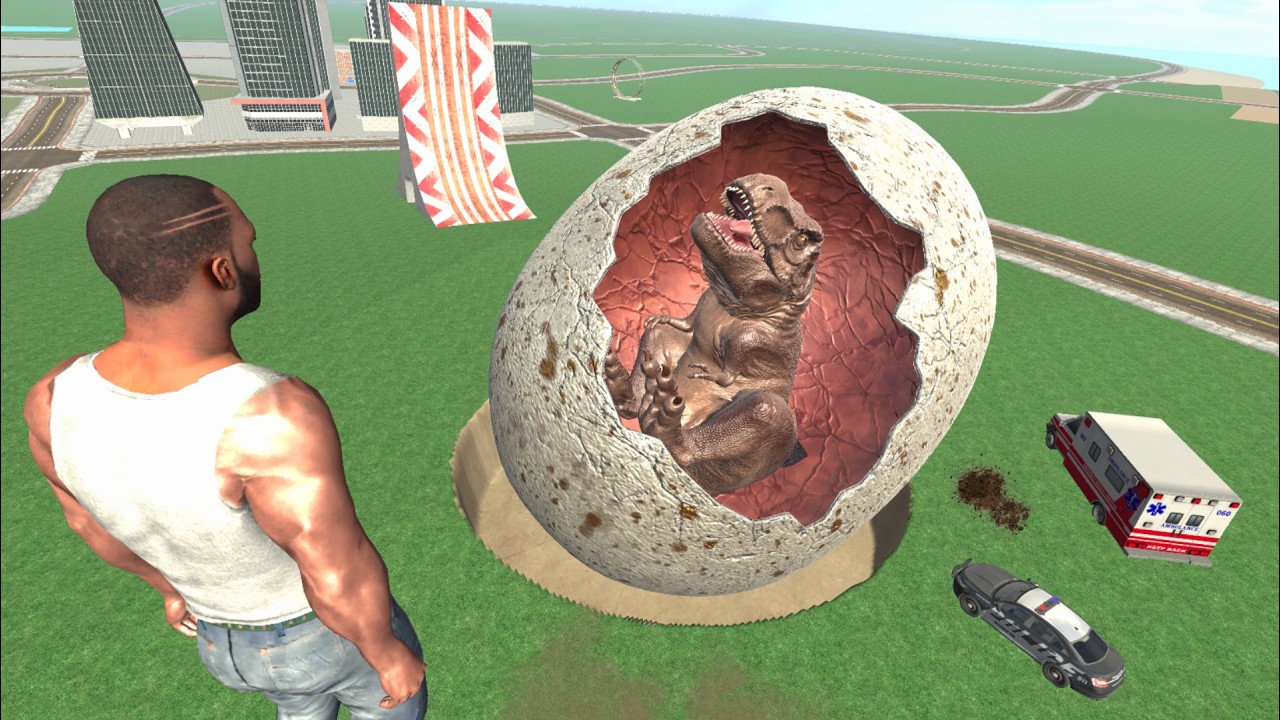 Franklin Found Giant Dinosaur Egg in Indian Bike Driving 3D