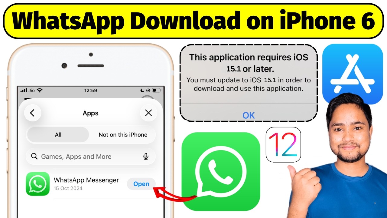 How to Download WhatsApp on iPhone 6 | iPhone 6 Me WhatsApp Kaise Download Kare | WhatsApp iOS 12 ✅