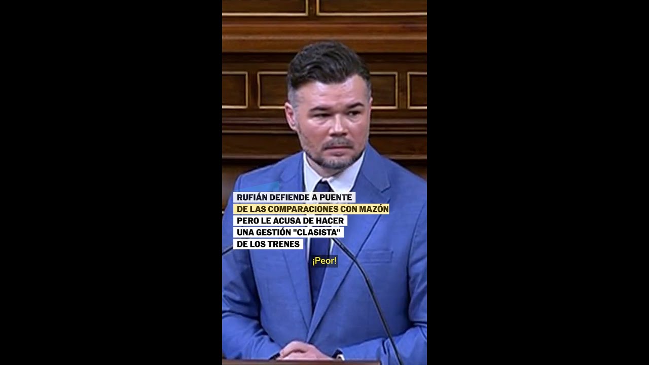 Rufi&aacute;n defiende a Puente de las comparaciones con Maz&oacute;n, pero critica su gesti&oacute;n de Rodalies