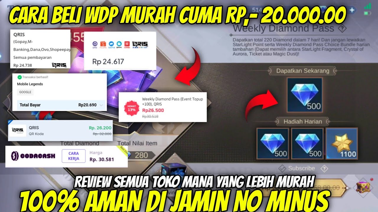 Weekly Diamond Pass ML Paling Murah | Manfaat & Keuntungan Weekly Diamond Pass Mobile Legends