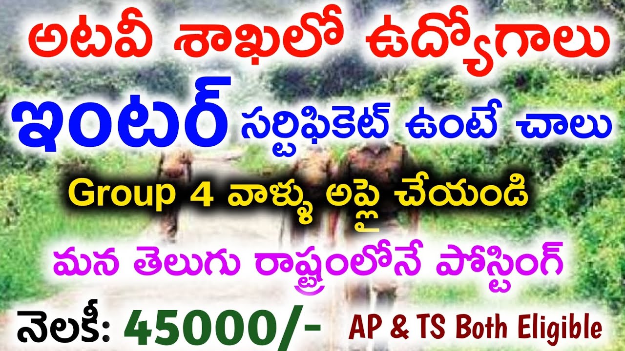 అటవీశాఖ లో ఉద్యోగాలు | Forest Department Notification 2023 | Free Jobs In Telugu