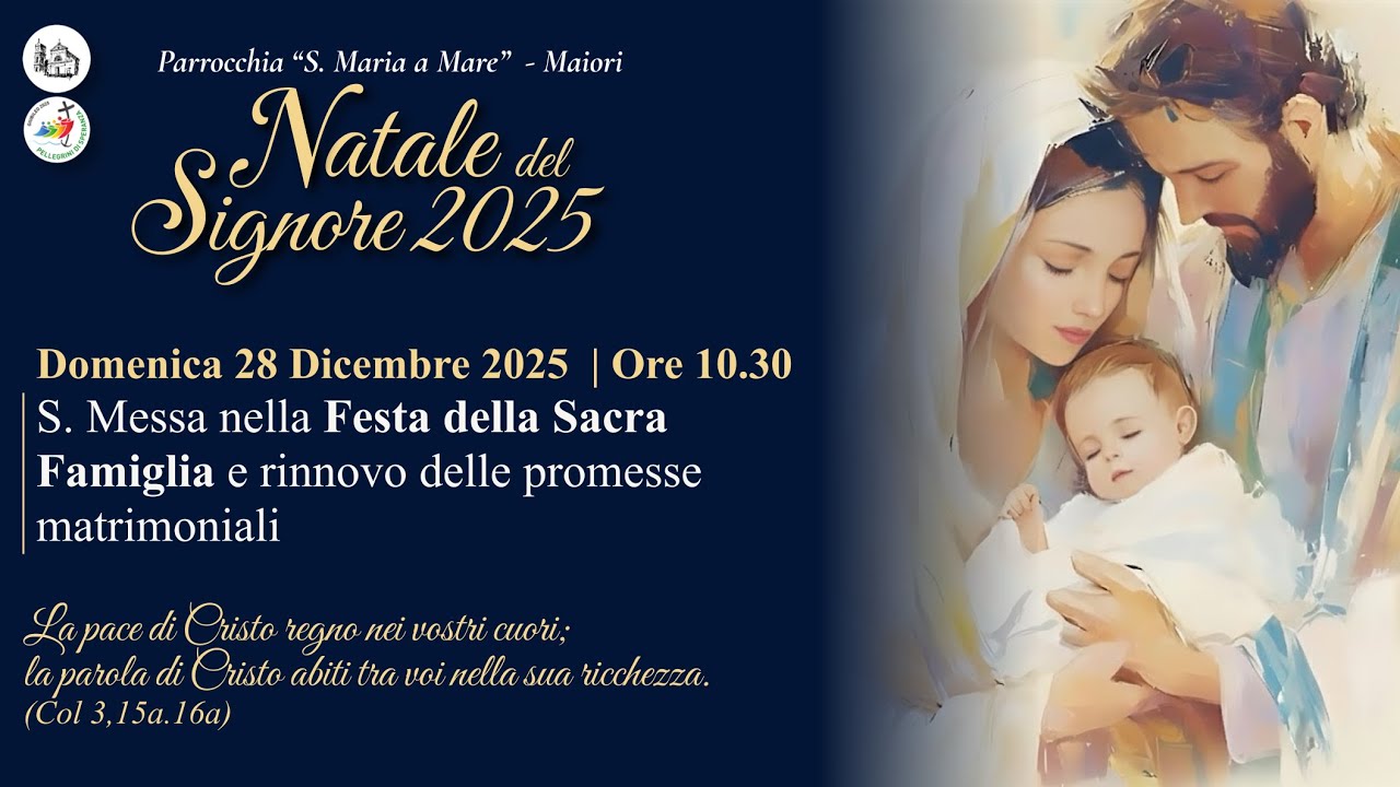 ⚪️LIVE | S. Messa nella Festa della Sacra Famiglia e rinnovo delle promesse matrimoniali