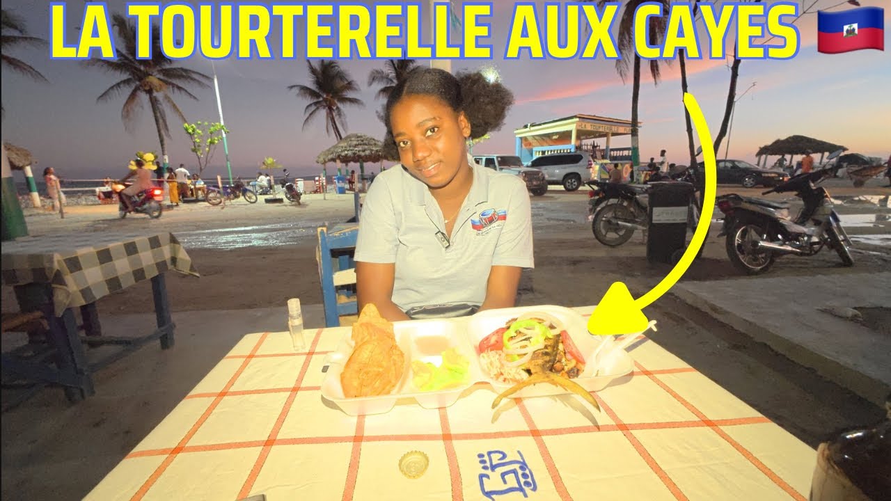 Ann Al Manje yon Bel Pwason avek Mwen Sou plaj 