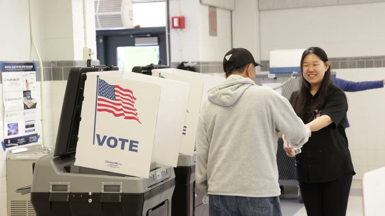 People Vote in McLean, Virginia.