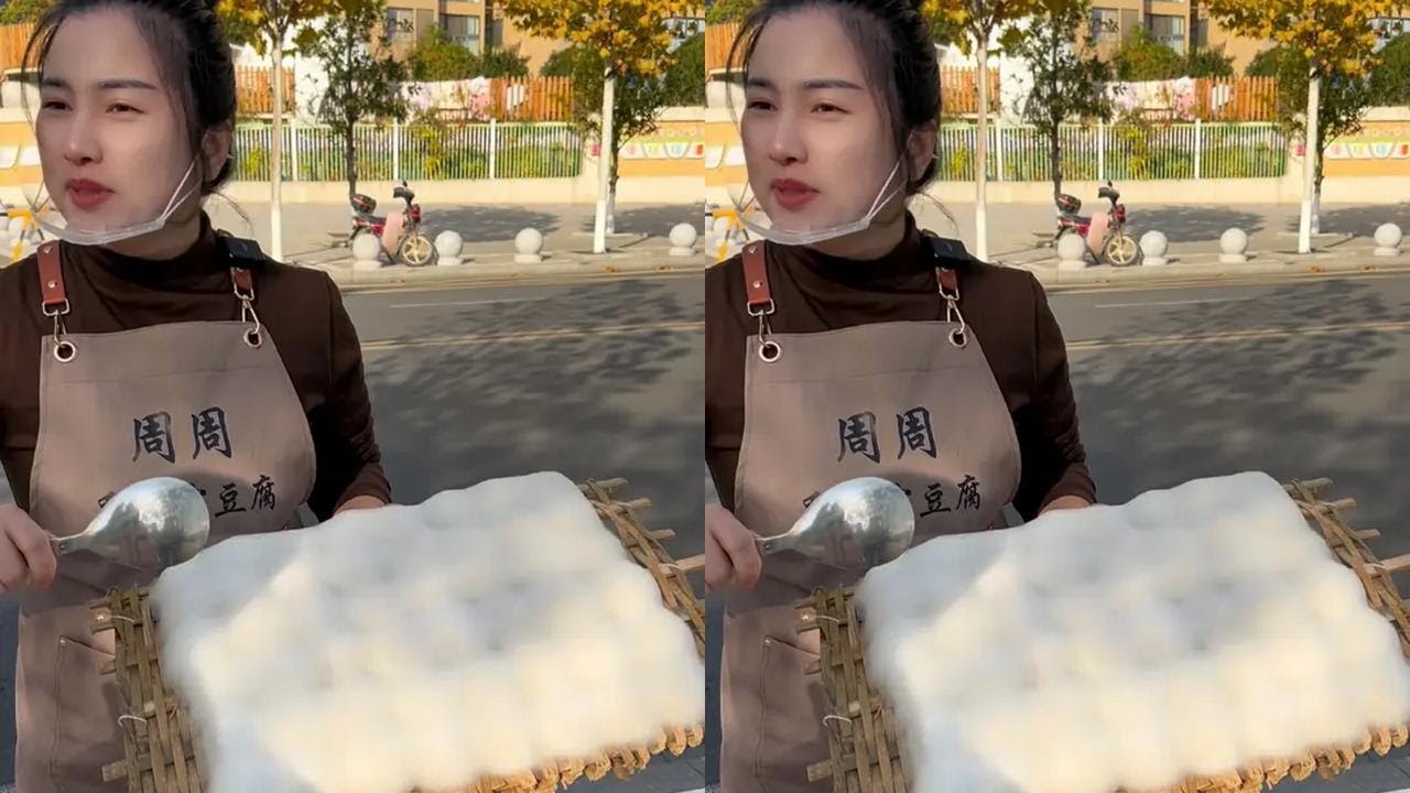 又遇到以前买霉豆腐的小女孩了,还是这么调皮#霉豆腐 #我的摆摊日记 #纯手工制作美食 #豆腐乳 #周周霉豆腐