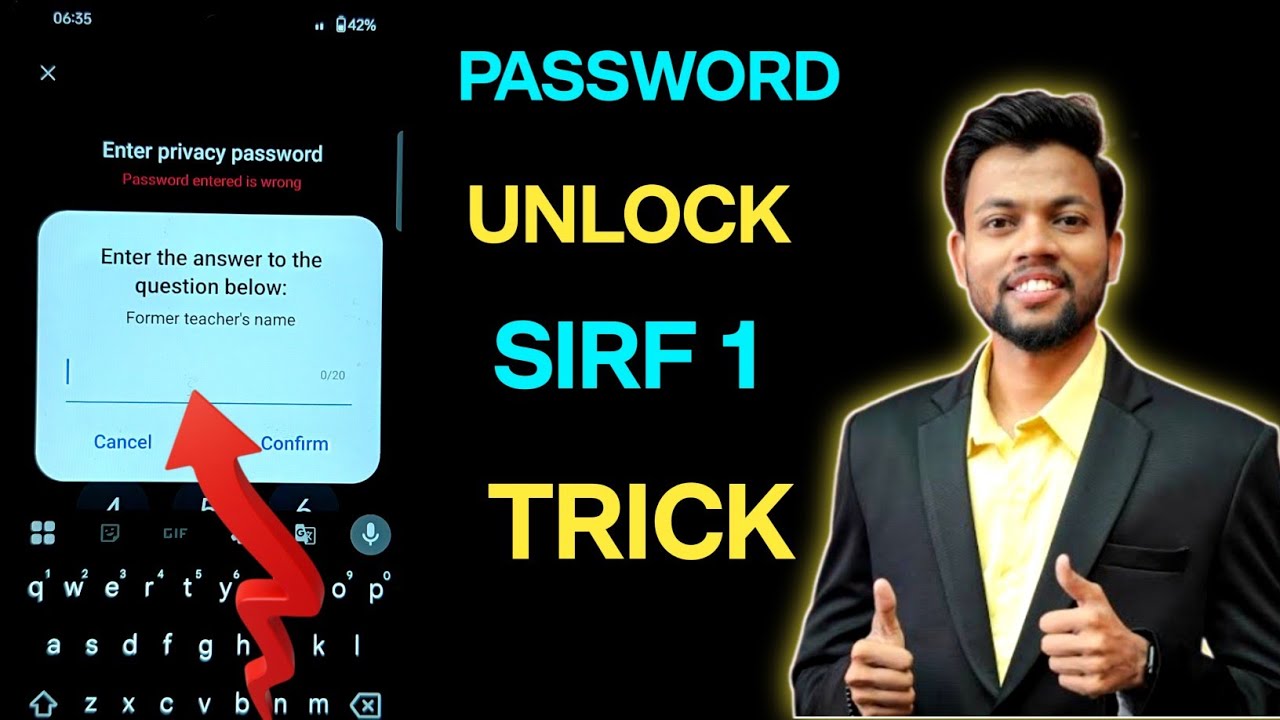Privacy password unlock | privacy password reset | privacy password kaise todein