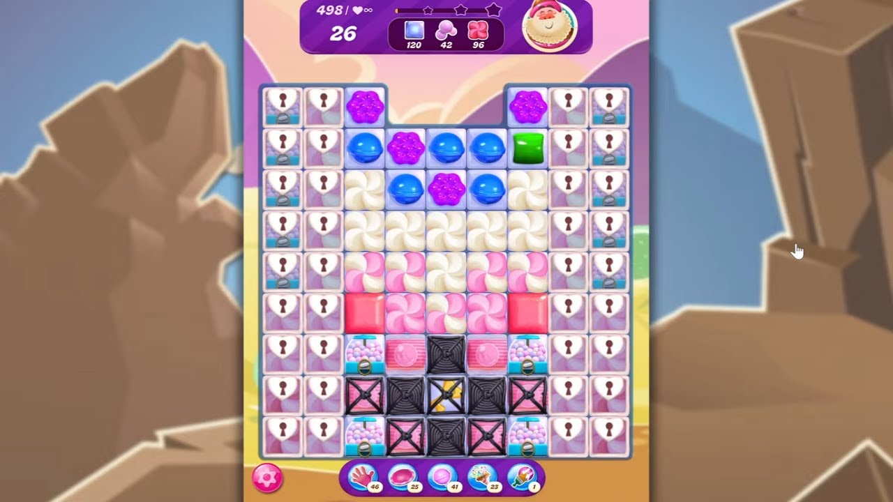 Candy Crush Saga LEVEL 498 NO BOOSTERS (new version)🐟☑️