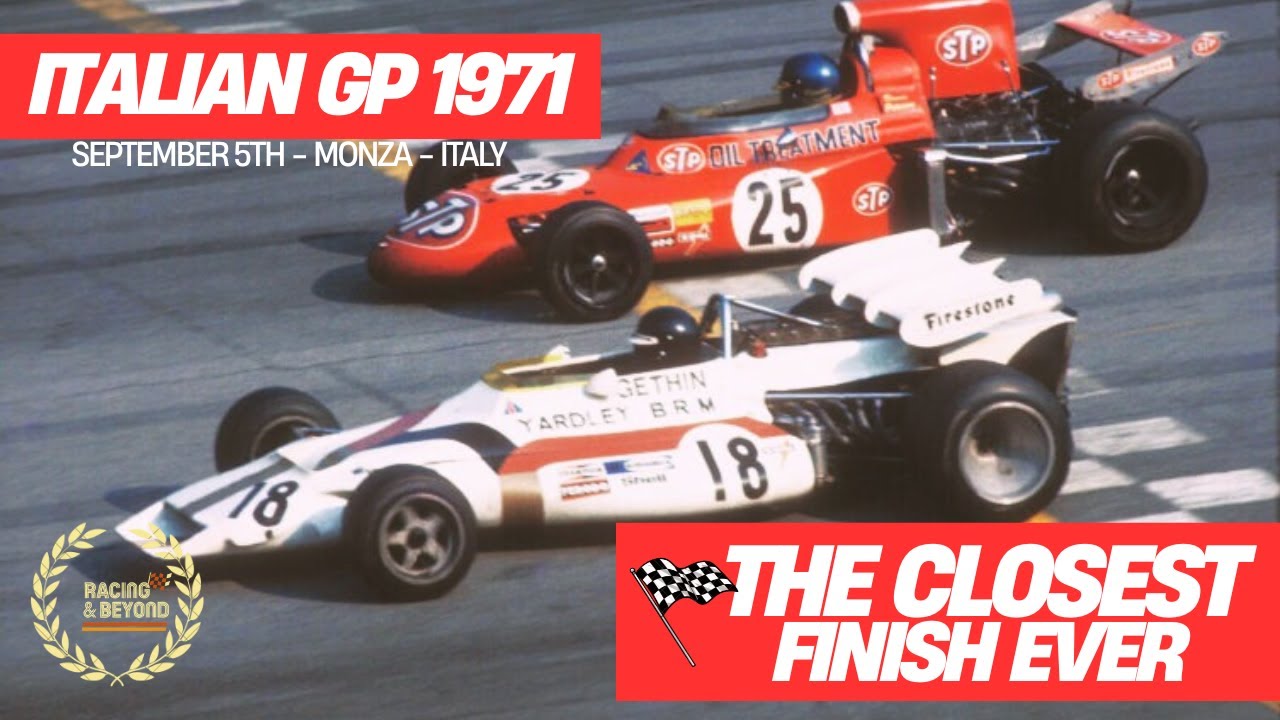 Formula 1 1971 Italian GP - The Closest Finish Ever - F1 Highlights