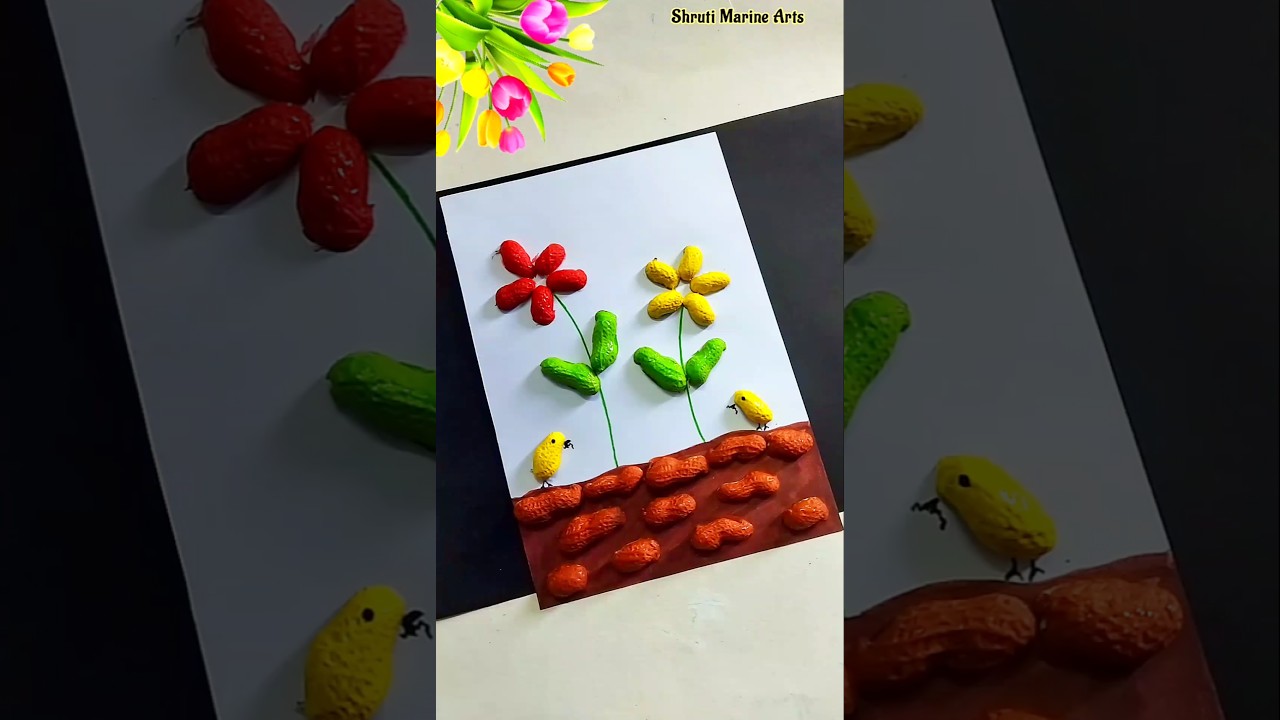 Crafts Peanut Shells || Peanut Shell Craft #shorts #shortsfeed #youtubeshorts #trending #diy #craft