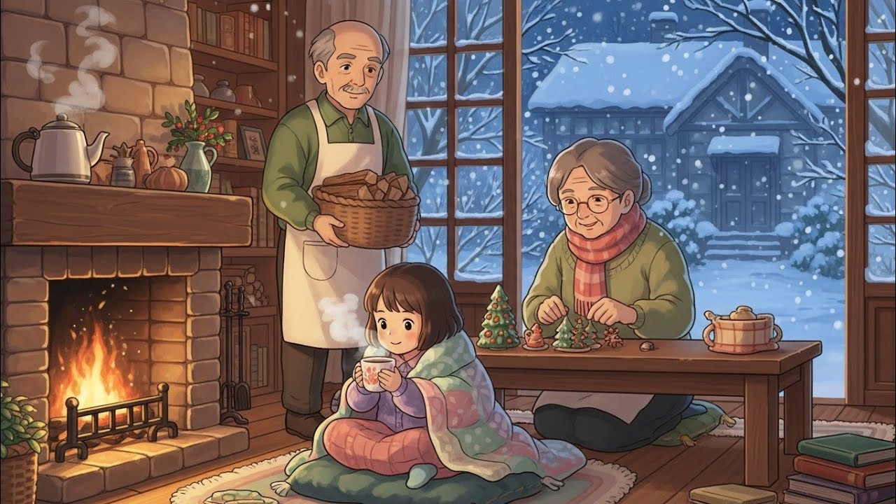 A Cozy Winter Week With Grandparents | Ghibli-Style Calm & Warmth ❄️🍵