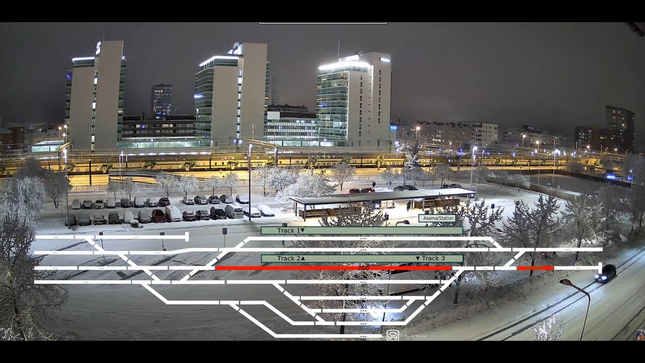 Junalive - Oulu. RailCam, Oulu, Finland.