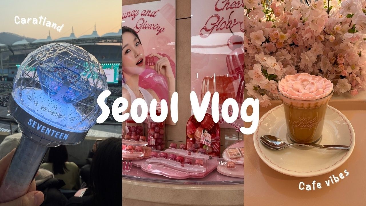Seoul Vlog 🌸| Food, Cafes, Shopping, Cozy Vibes + Caratland 2025 Moments 💎