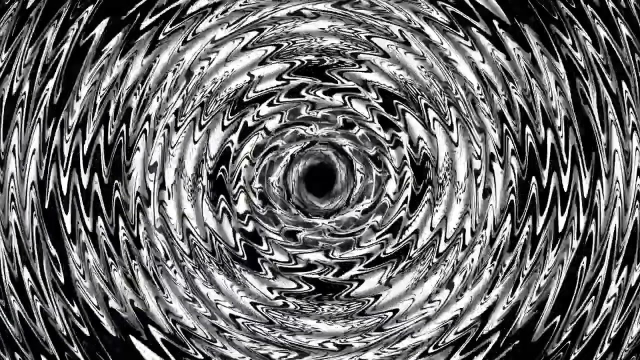 10 hours Black White Neon Tunnel Swirl Screensaver 4k UHD 60fps Vj Loop