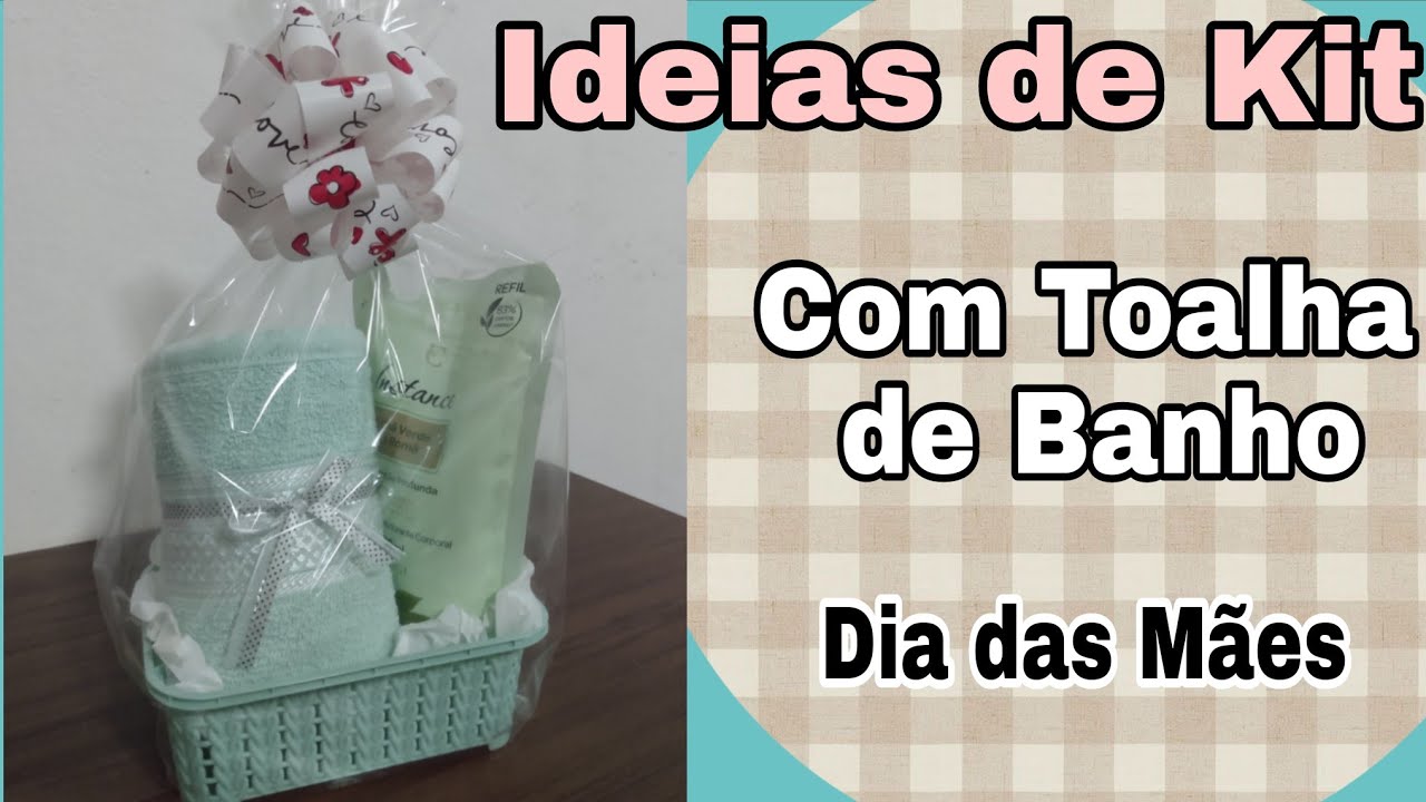 IDEIAS DE KITS DIA DAS MÃES COM TOALHA DE BANHO NAS CESTINHAS ORGANIZADORA