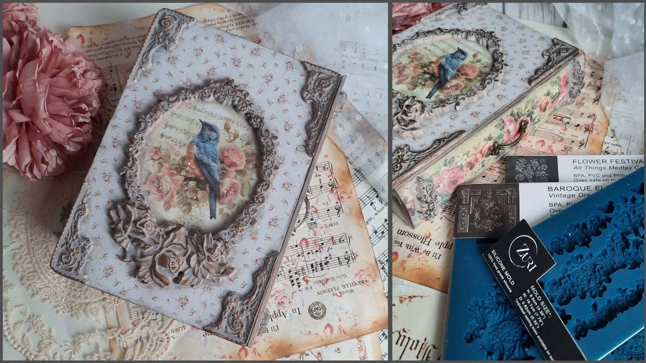 A drawer in the shape of a book in shabby chic style 💗 Inspiration for 