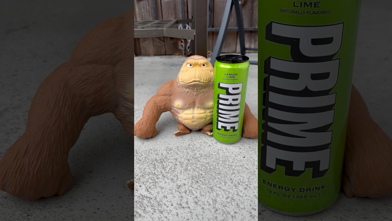 Squishy Monkey Drinks Prime 🙉🙊 #shorts