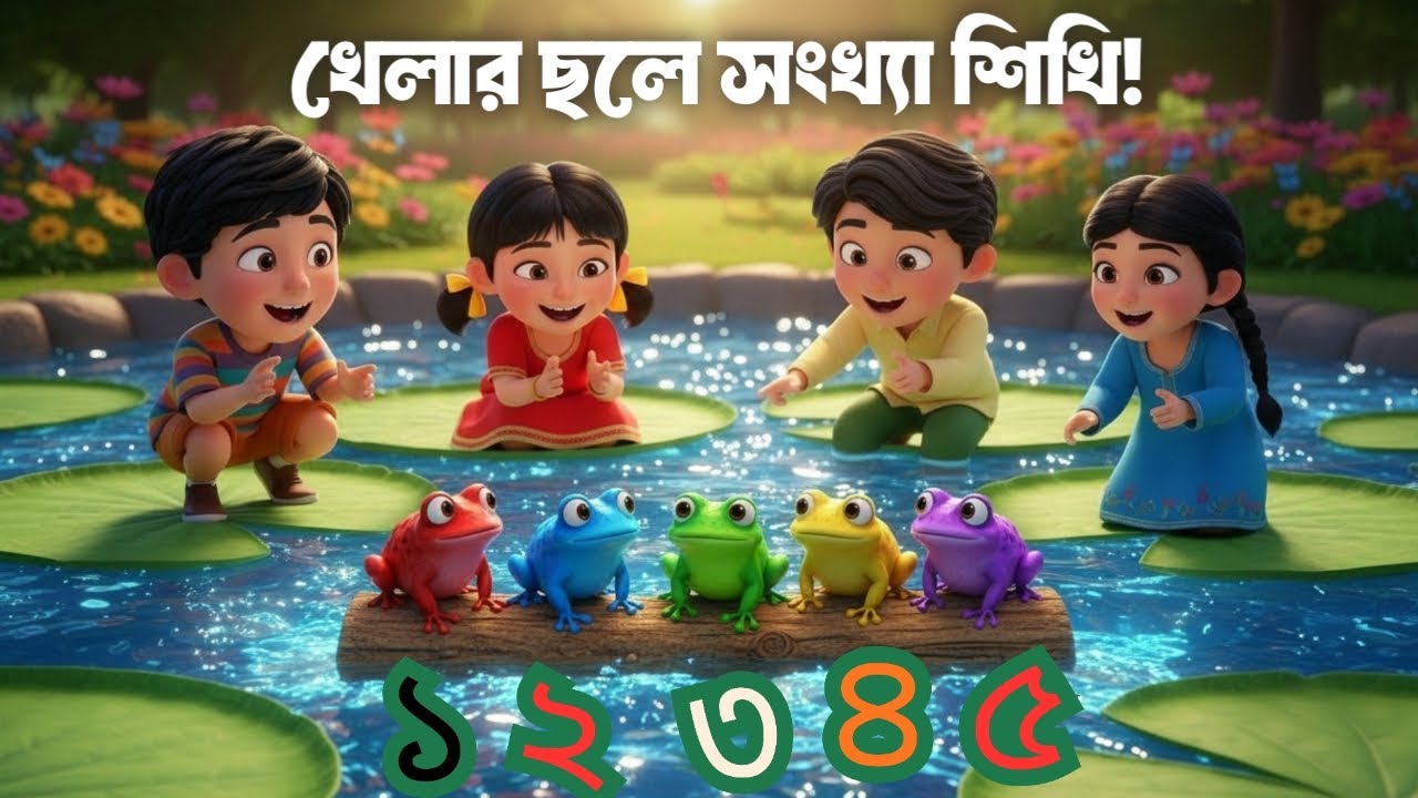 এক দুই তিন চার - ১ থেকে ২০ পর্যন্ত সংখ্যা গণনা | Bengali Numbers Song 1 to 20 | Khude Academy