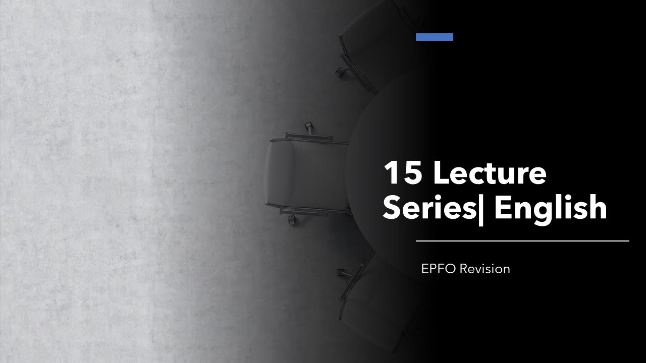 EPFO 15 Lectures Series| English |Class12- Grammar-2