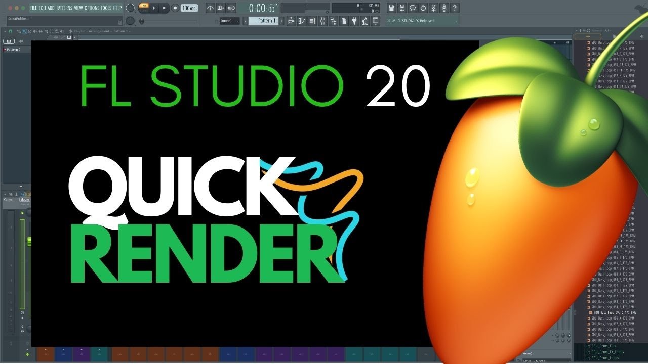 FL Studio 20 Быстрый рендеринг в виде аудиоклипа