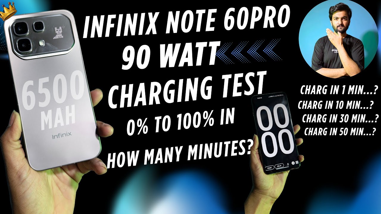 Тест зарядки Infinix Note 60 Pro мощностью 90 Вт &ndash; от 0% до 100% за сколько минут? ⚡