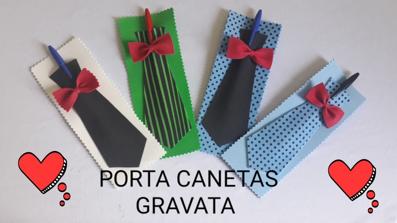 DIY: LEMBRANCINHA PARA O DIA DOS PAIS: PORTA CANETAS GRAVATA.