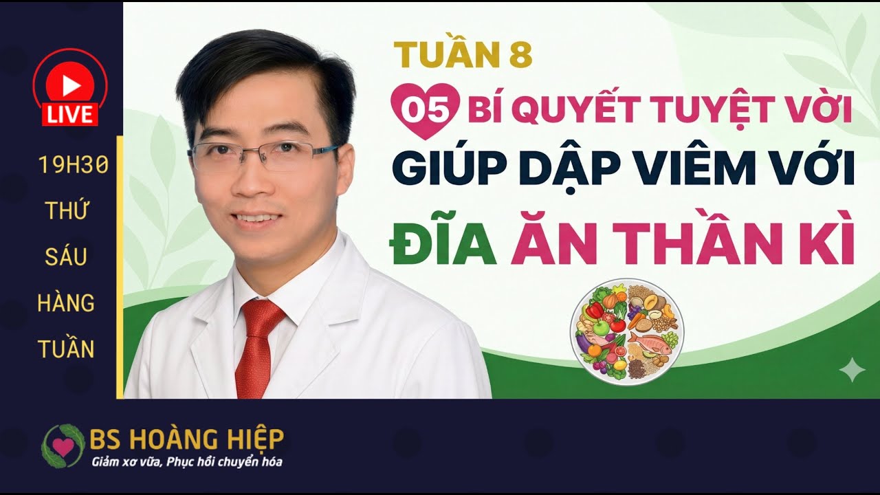 05 BÍ QUYẾT TUYỆT VỜI GIÚP DẬP VIÊM VỚI ĐĨA ĂN THẦN KÌ