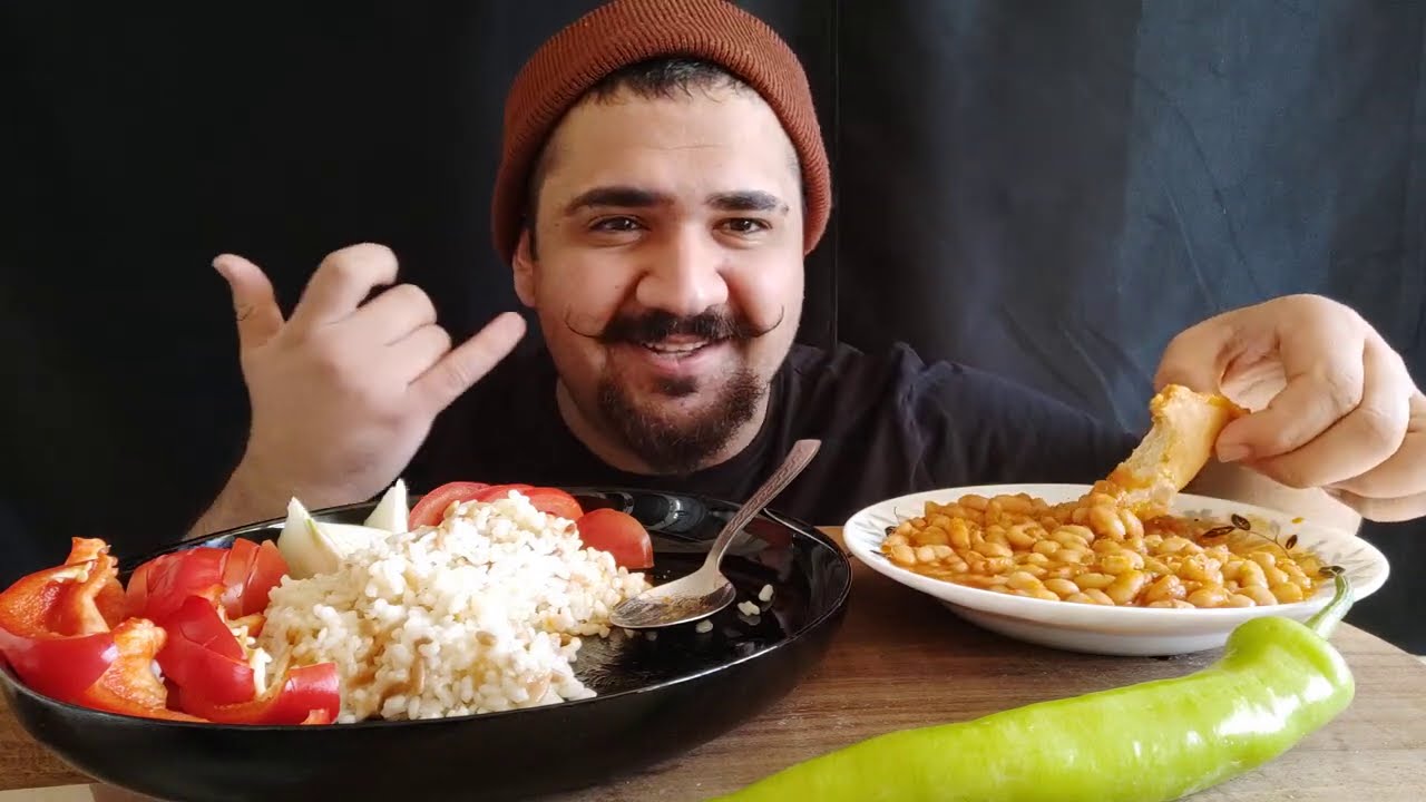 * MUKBANG * KURU FASÜLYE PİLAV / TÜRKÇE MUKBANG / TÜRKİYE MUKBANG / BEKOLATTE MUKBANK / TURKISH ASMR