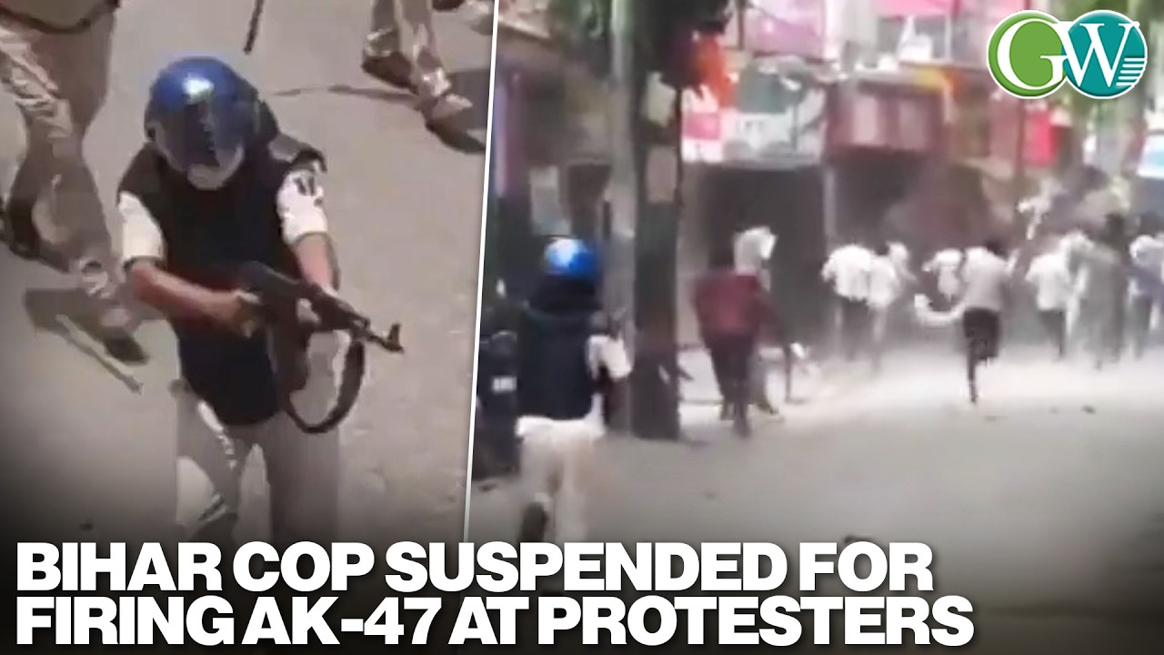 BIHAR COP SUSPENDED FOR FIRING AK-47 AT PROTESTERS